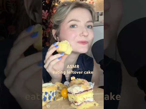 ASMR | eating leftover cake 🍰 (soft eating sounds) #asmr #mukbang #relaxing