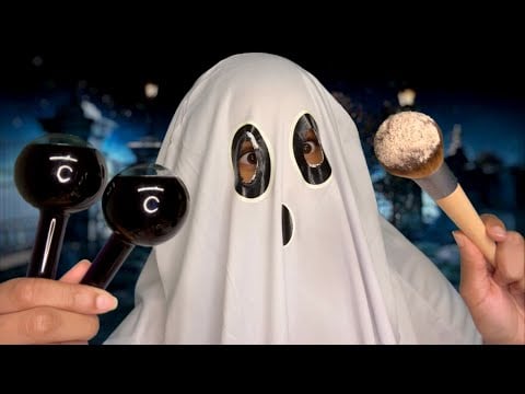 ASMR Ghost Does Your Skin Care & ￼Make-up To Get You Ready For Your Grave 👻💄 ASMR Personal attention
