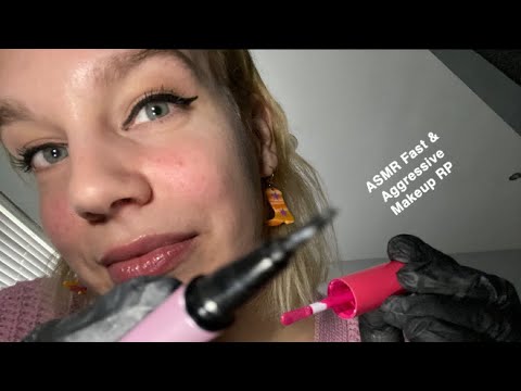 [ASMR] Fast & Aggressive Makeup Application RP with gloves