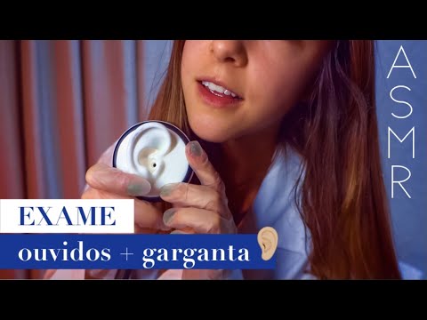 ASMR roleplay EXAME OUVIDOS E GARGANTA | limpeza de ouvido, teste de audição... e mais!