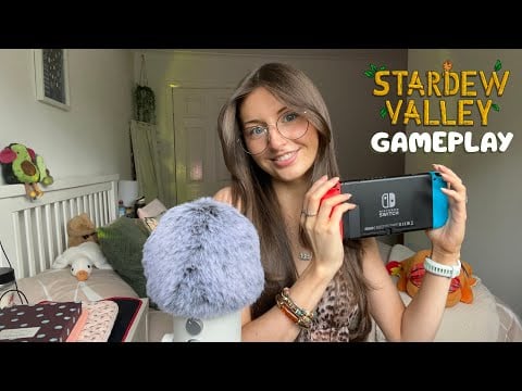 ASMR Cosy Stardew Valley gameplay🌾 (whispering, Nintendo Switch button clicking) 