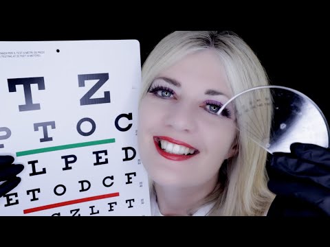 ASMR Eye Exam & Measuring - Tape Measure, Writing, Light, Vinyl Gloves, Drops - Personal Attention