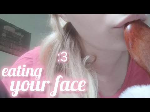 EATING your face with a WOODEN SPOON 🥄😋 ASMR