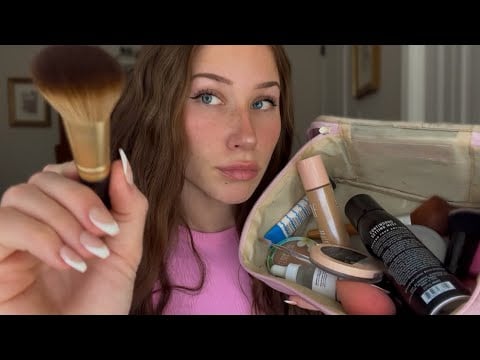 ASMR Doing Your Makeup ✨ | Personal Attention, Close Whispering, Makeup Triggers, Tapping