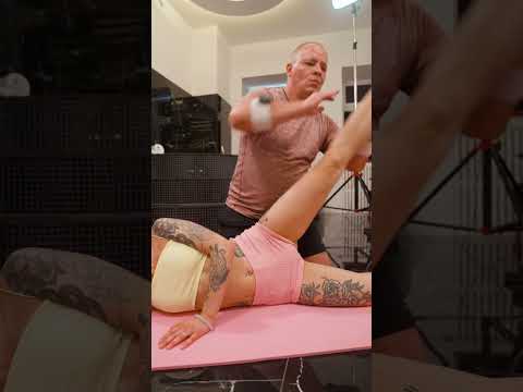 Flexible leg stretching and chiropractic for Katya #legstretching