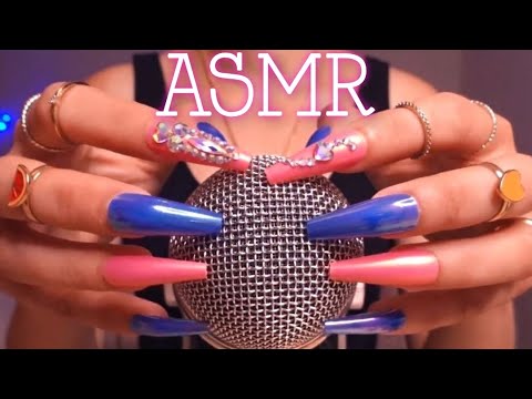 ASMR BRAIN Massage 🌟 Mic Scratching (Blue Part of Yeti Mic),  Mic Brushing, Plastic Wrap & more