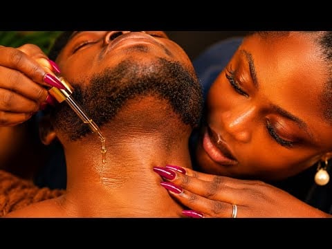 ASMR✨INTENSE NECK OILING MASSAGE, THE MOST RELAXING INTENSE BEARD SCRATCHING FOR DEEP SLEEP