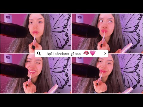 Muchas capitas de gloss 💗 | Lipstick application | M0UTH Sounds | Andrea ASMR 🦋