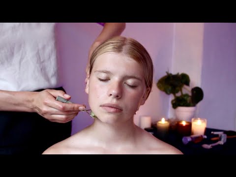 (ASMR) Face, Neck & Shoulder Massage + Energy cleanse ⭐️