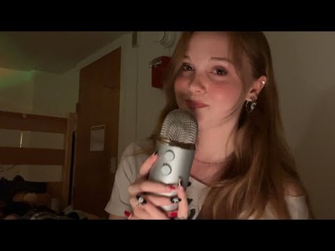 asmr chill ear to ear whisper ramble (low lighting, yapping in bed)