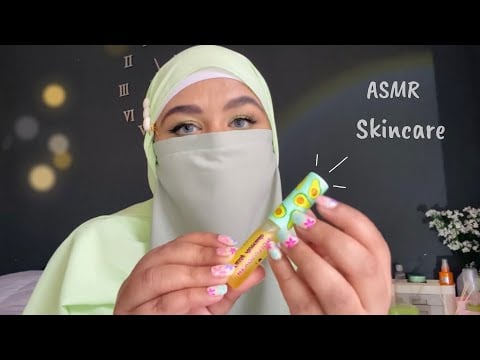 ASMR - Doing Your Relaxing Skincare For Sleep 💚🍀🌿✨