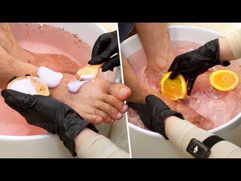 ASMR I Tried a Full Foot Spa Pedicure with Foot Massage & Heel Smoothing