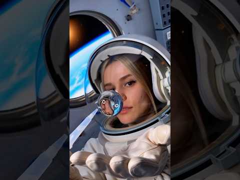 В невесомости на МКС 🛰️💙#shorts #ai #asmr #relaxation #iss #astronaut #space #ии #асмр #космос
