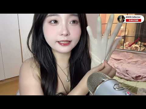 ASMR🎧｜White medical rubber gloves give you a comfortable ear massage