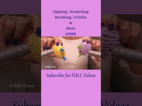 ASMR Tapping, Scratching, Shoe Triggers, Mic Brushing, Crystal Tapping, Crinkle Sounds,  #shorts