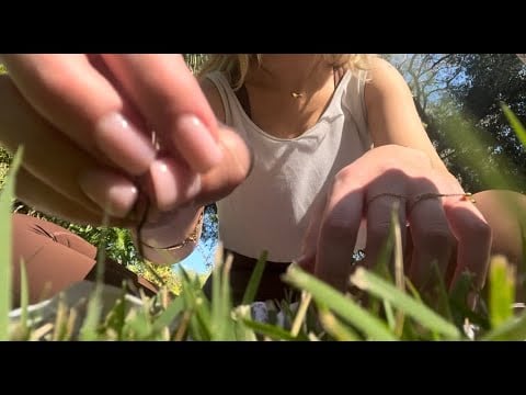 ASMR touching grass🌿 🌱🌤️