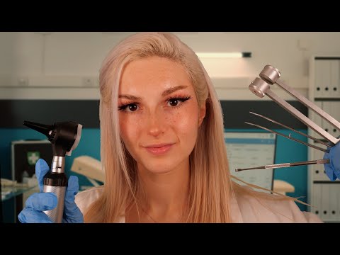 ASMR Detailed Otoscope Ear Exam & Ear Cleaning | Doctor Role Play