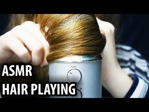 ASMR PLAYING WITH HAIR (NO TALKING) ♥ Brushing hair, Scratching the microphone, making braids.