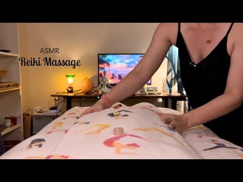 Beachside ASMR Reiki Massage🌅Crystal Scrub, Palpating, Drainage💆🏼‍♀️Whispers, Waves, Fabric Sounds