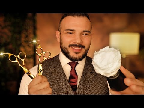 Friendly ASMR Haircut and Massage | Face Brushing for Sleep - Personal Attention to Feel Safe