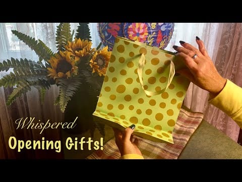 ASMR Opening Gifts! (Whispered only) From Stephanie & daughter, Abigail!