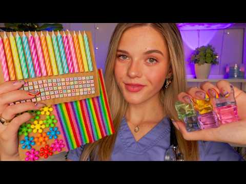 ASMR 1h+ Immersive Sleep Clinic Roleplay 🌈😴 (eye & ear checks, tingly trigger boards, etc)