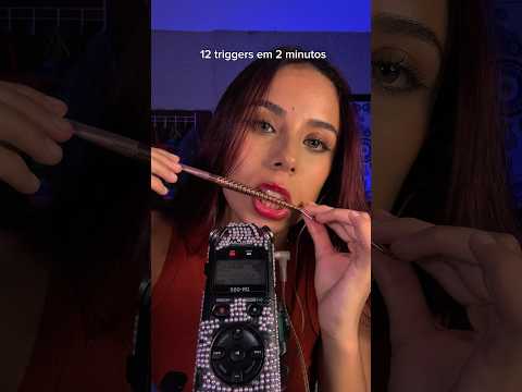 12 triggers em 2 minutos #asmr #relax