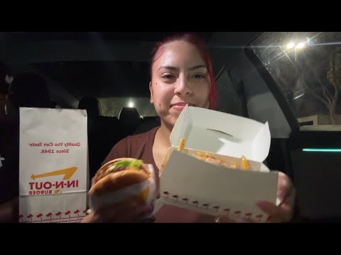 ASMR in n out mukbang 🍔