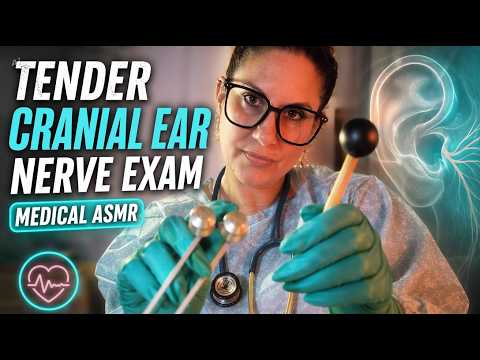 Cranial  NERVE ear exam  ASMR sleep aid relaxing  #medical #sleepaid