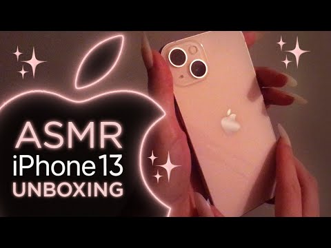 ASMR ✨iPHONE 13 UNBOXING 📱 WITH ACCESSORIES 💕  RELAXING, FAST TAPPING 💅🏻