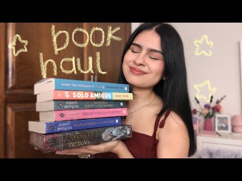 asmr haul de muchos libritosss 🪄📔 (whispering, tapping, tracing, inaudible) 