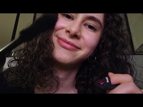 ASMR lebanese 🇱🇧 quick makeup roleplay💄 - Whispering and layering  sounds EN sub