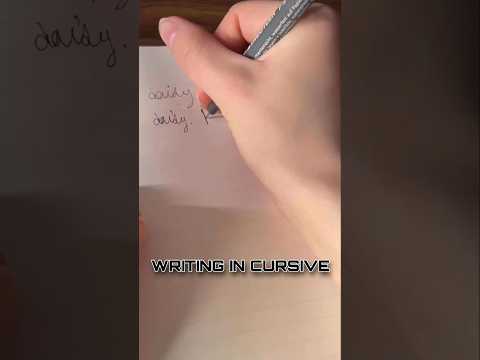 ASMR WRITING IN CURSIVE #asmr #shorts #satisfying