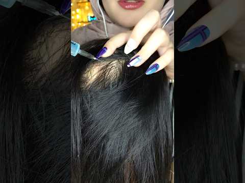 Scalp care -very tingly 💆🏻‍♀️ #asmr #satisfying #visualtingle #asmrmassage #asmrscratching #shorts