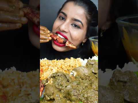 ASMR Eating Spicy Mutton Kosha,Fish Curry,Chicken Curry,Fish Fry,Rice Big Bites ASMR Eating Mukbang