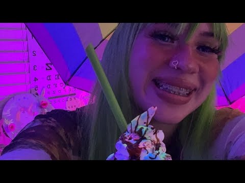 ASMR | Ice Cream Shop Roleplay🍦+ Campfire🔥 Sketching+ Markers (Tingles)