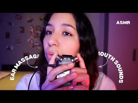 ASMR | Masajeando tus Oídos 👂 con Mouth Sounds 👄 (Tascam Sounds)