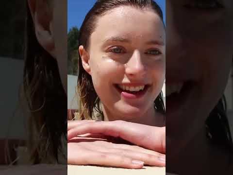 ASMR In the Pool  🏖️ full video is available on my channel 🦋 #relax #asmr #asmrsoftspoken