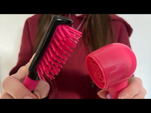 ASMR Curling your hair | Velcro Rollers | Hair brushing | Combing | Hair Spray | Hair Dryer