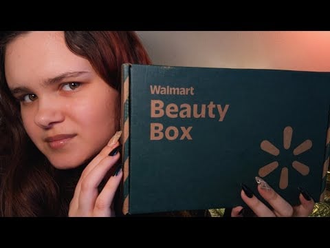 ASMR | Tingly Whispered Walmart Beauty Box Unboxing | Crinkly Sounds, Whispers, Overexplaining