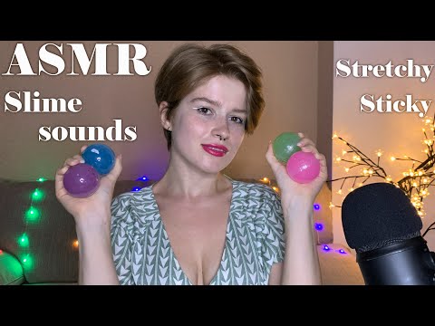 АСМР слайм 🌈 Триггеры для мурашек. Липкие звуки 💖 / ASMR slime  🌈 Tingly triggers. Sticky sounds 💖