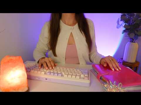 ASMR Personal Assistant Plans a Stress-Free Week 💜 Soft-Spoken 💜 Keyboard, Book & Writing Sounds