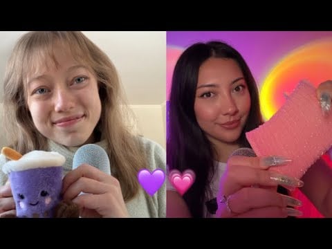 asmr || pink & purple triggers w/ @ASMRJADE  (valentine's day special) 
