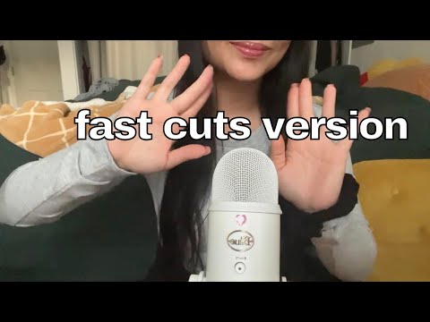 1 MINUTE FAST CUTS ASMR fast mic scratching (INTENSE TINGLES) fast and aggressive