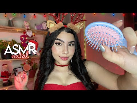 ASMR: TE ARRUMANDO PARA A CEIA DE NATAL 🎅🏻🎄| mas você está atrasado