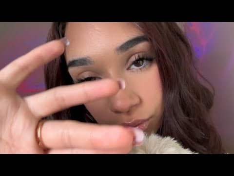 ASMR close up mouth sounds🫦 & face touching 🧏🏽‍♀️  (clicky mouth sounds)