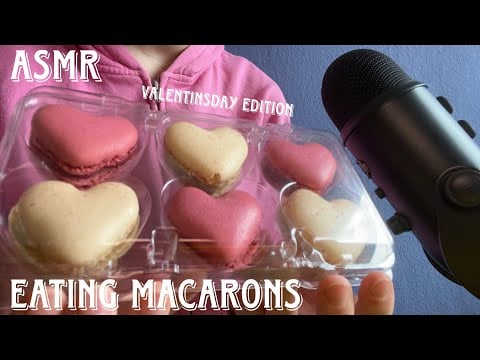 ASMR | Eating Macarons | Valentinesday Edition 