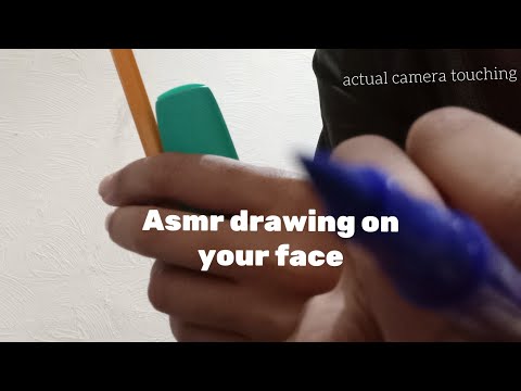 ASMR drawing your face | no talking asmr | actual camera touching 