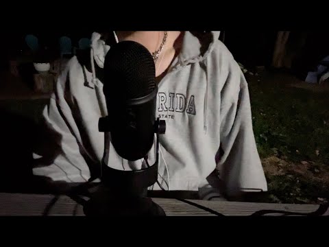 ASMR outside at night (w/cousin)
