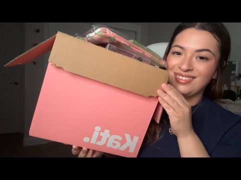 ASMR| Unboxing the TikTok Viral Kati Makeup box-30 makeup pieces for $49.99; is box worth it?!!